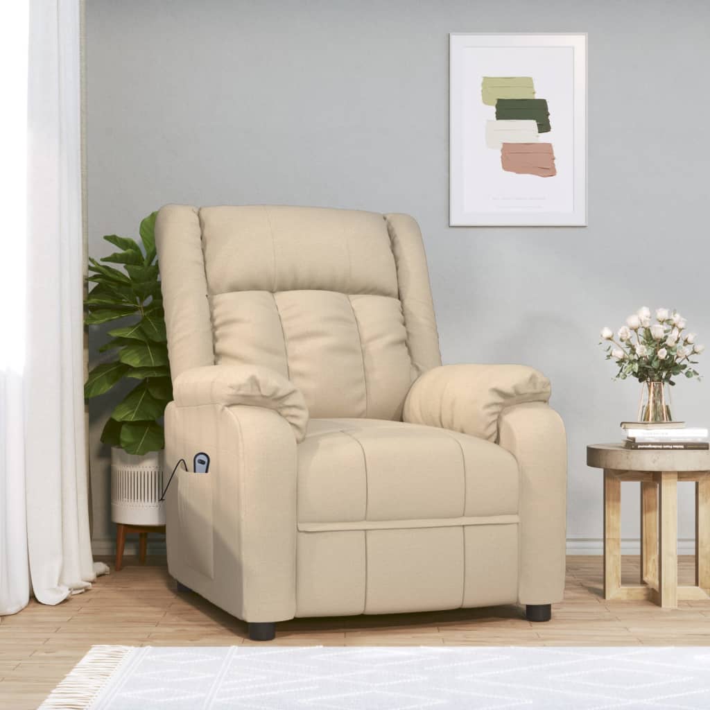 Relaxsessel Elektrisch Creme Stoff