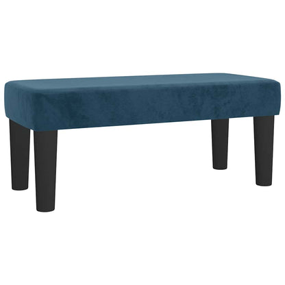 Boxspringbett mit Matratze Dunkelblau 90x190 cm Samt