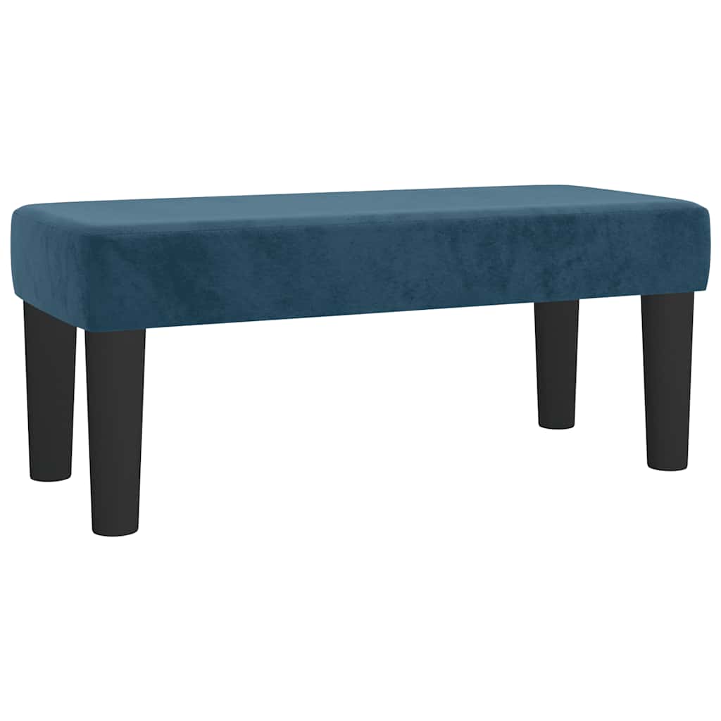 Boxspringbett mit Matratze Dunkelblau 90x190 cm Samt