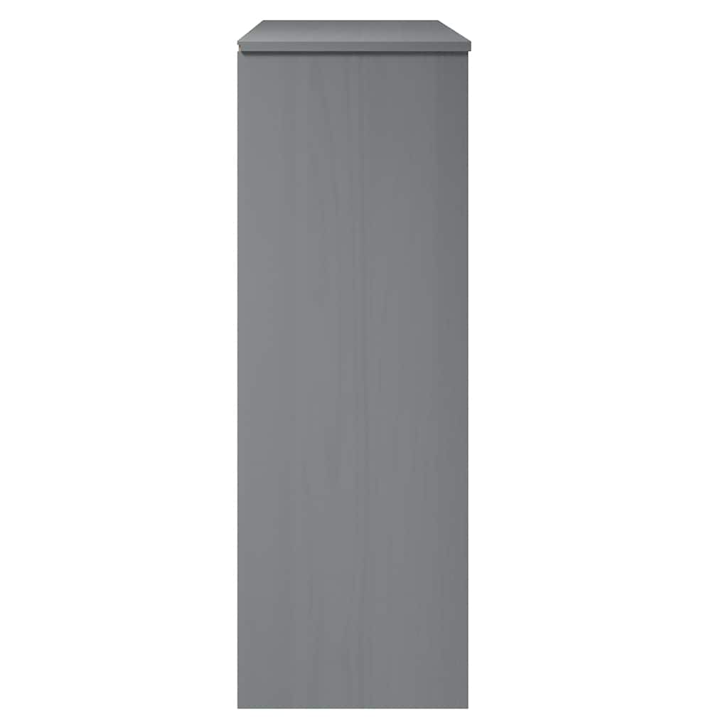 Highboard-Oberteil MOLDE Grau 90x35x100 cm Massivholz Kiefer