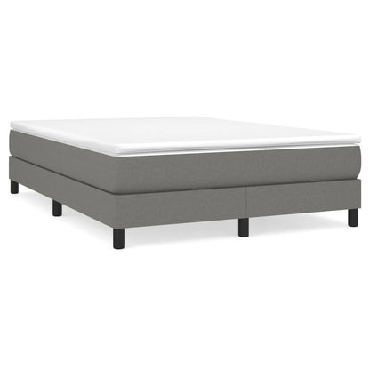 Boxspringbett mit Matratze Dunkelgrau 140x190 cm Stoff