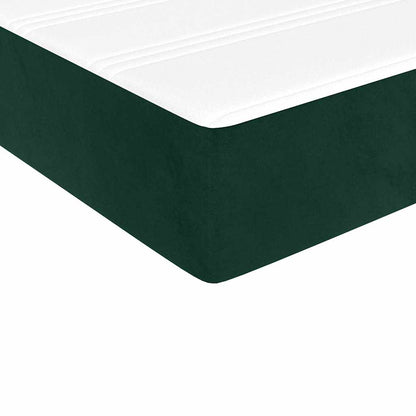 Boxspringbett mit Matratze Dunkelgrün 200x200 cm Samt