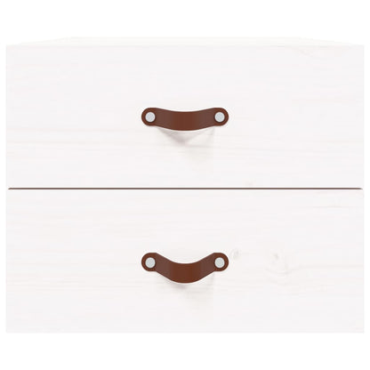 Wand-Nachttische 2 Stk. Weiß 50x36x40 cm