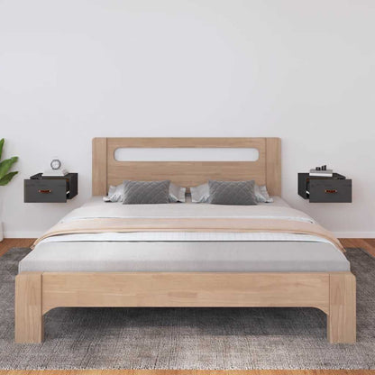 Wand-Nachttische 2 Stk. Grau 40x29,5x22 cm