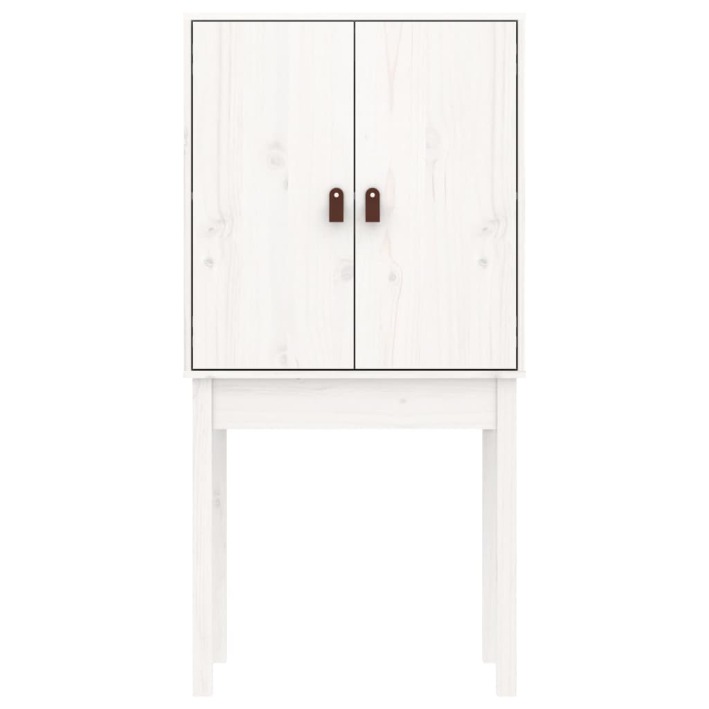 Highboard Weiß 60x40x120 cm Massivholz Kiefer