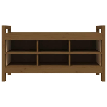 Flurbank Honigbraun 110x40x60 cm Massivholz Kiefer