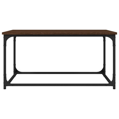 Couchtisch Braun Eichen-Optik 80x50x40 cm Holzwerkstoff Eisen