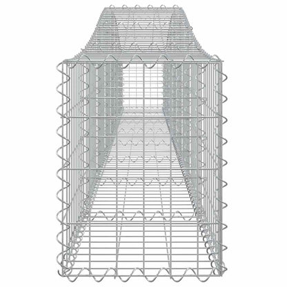 Gabionen mit Hochbogen 3 Stk. 400x30x40/60 cm Verzinktes Eisen