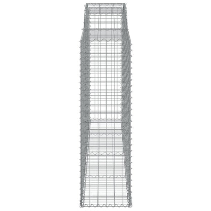 Gabionen mit Hochbogen 9 Stk. 300x50x160/180cm Verzinktes Eisen