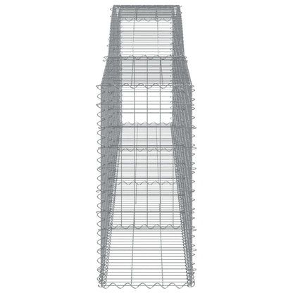 Gabionen mit Hochbogen 20 Stk 400x50x100/120cm Verzinktes Eisen