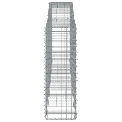 Gabionen mit Hochbogen 7 Stk. 400x50x140/160cm Verzinktes Eisen