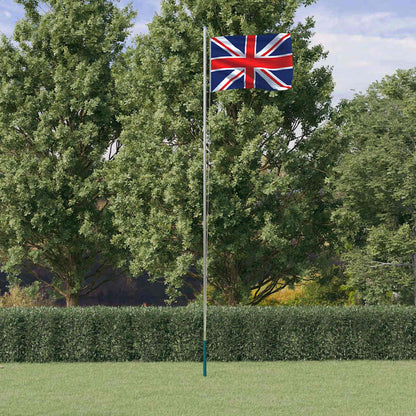 Flagge Großbritanniens mit Mast 6,08 m Aluminium