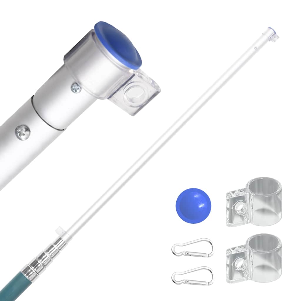 Flagge Deutschlands mit Mast 5,5 m Aluminium