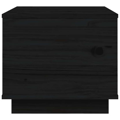Couchtisch Schwarz 40x50x35 cm Massivholz Kiefer