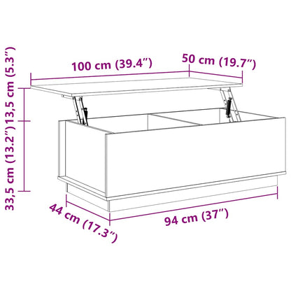 Couchtisch 100x50x35 cm Massivholz Kiefer