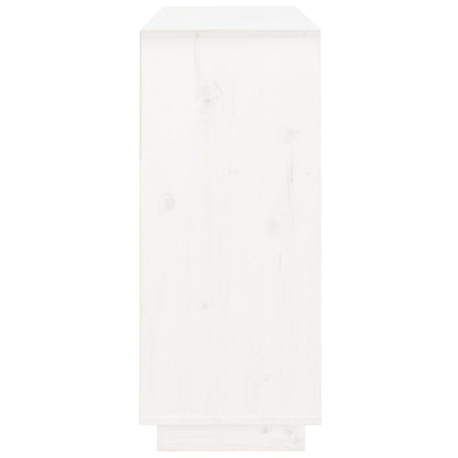 Sideboard Weiß 104,5x34x80 cm Massivholz Kiefer