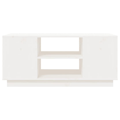 Couchtisch Weiß 90x49x40,5 cm Massivholz Kiefer