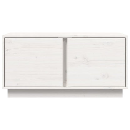 Couchtisch Weiß 80x50x40 cm Massivholz Kiefer