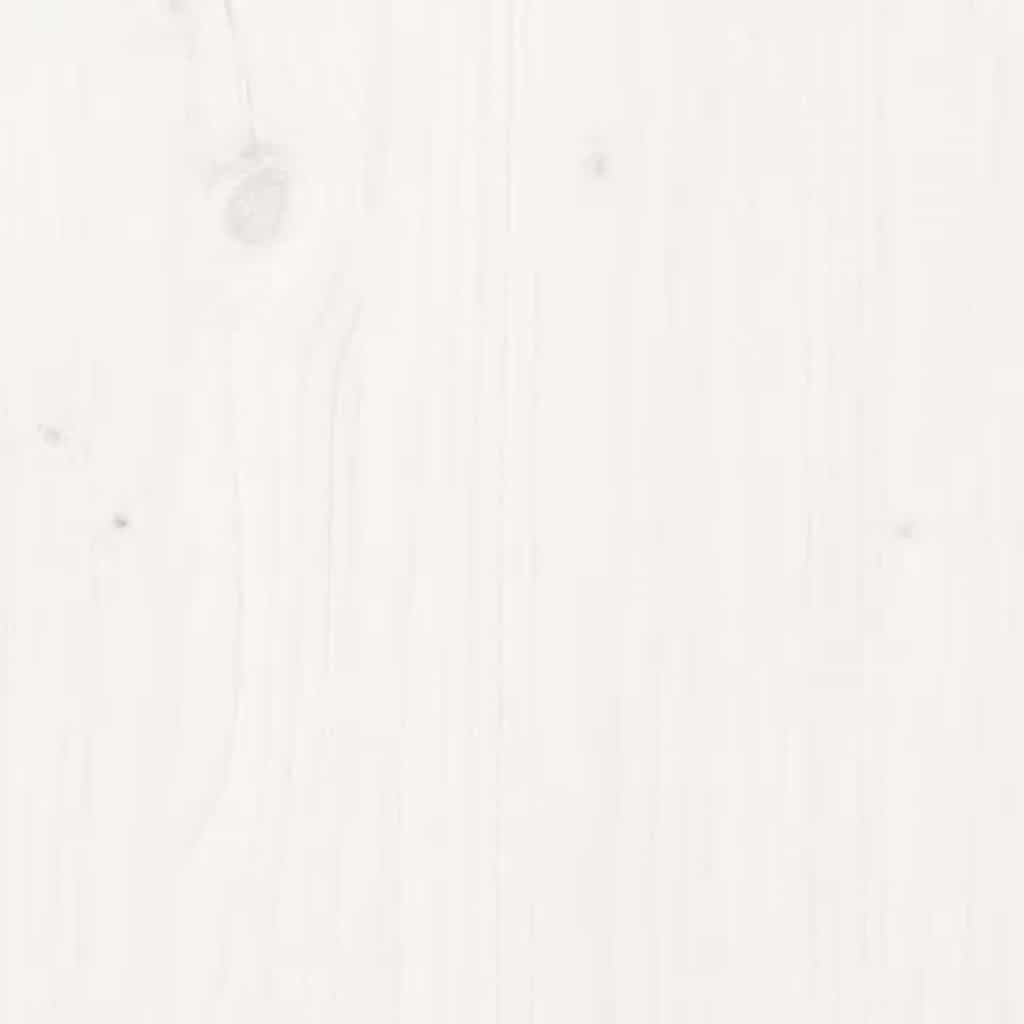 Massivholzbett ohne Matratze Weiß 100x200 cm Kiefernholz