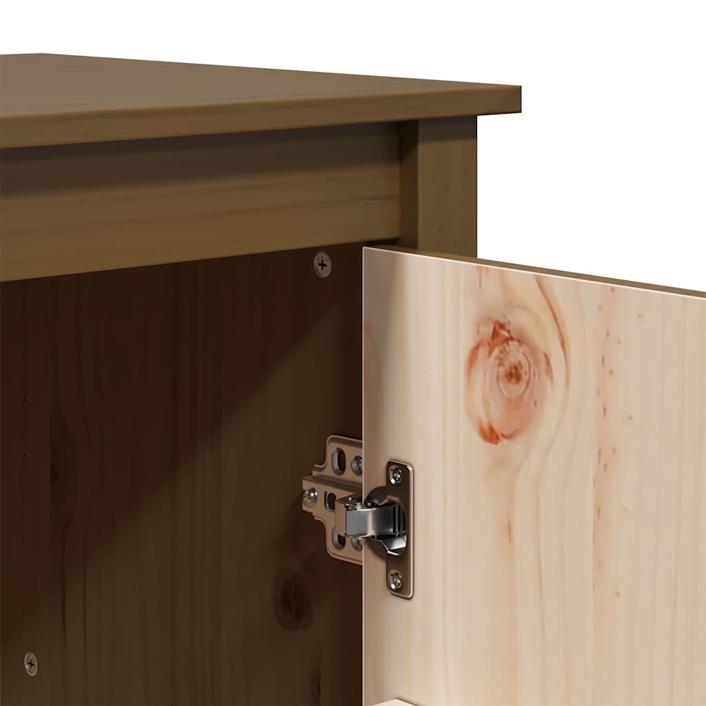 Highboard Honigbraun 83x41,5x100 cm Massivholz Kiefer