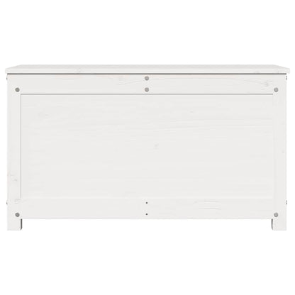 Truhe Weiß 80x40x45,5 cm Massivholz Kiefer