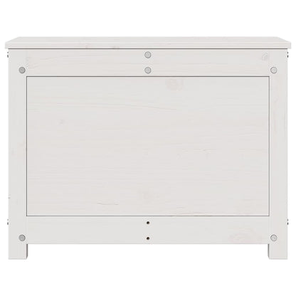 Truhe Weiß 60x32x45,5 cm Massivholz Kiefer