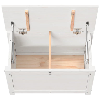 Truhe Weiß 60x32x45,5 cm Massivholz Kiefer