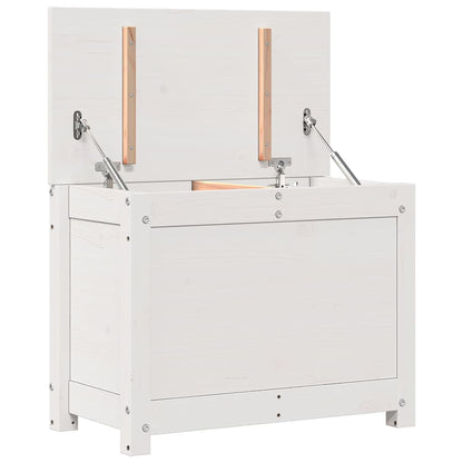 Truhe Weiß 60x32x45,5 cm Massivholz Kiefer