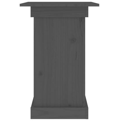 Blumenständer Grau 40x40x60 cm Massivholz Kiefer