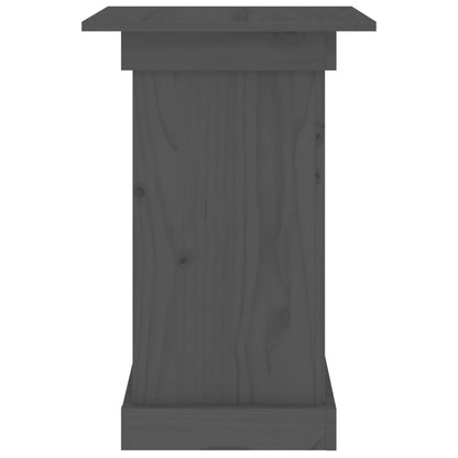 Blumenständer Grau 40x40x60 cm Massivholz Kiefer