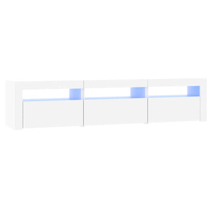 TV-Schrank mit LED-Leuchten Weiß 180x35x40 cm