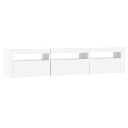 TV-Schrank mit LED-Leuchten Weiß 180x35x40 cm