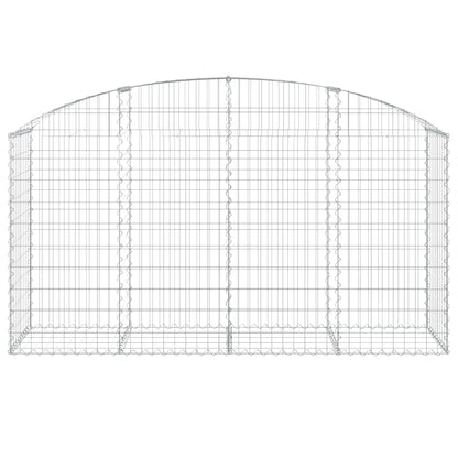 Gabione mit Hochbogen 200x50x100/120 cm Verzinktes Eisen