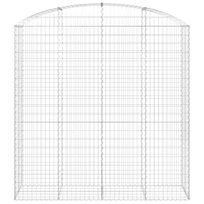 Gabione mit Hochbogen 200x50x200/220 cm Verzinktes Eisen