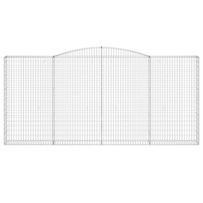 Gabione mit Hochbogen 400x30x180/200 cm Verzinktes Eisen
