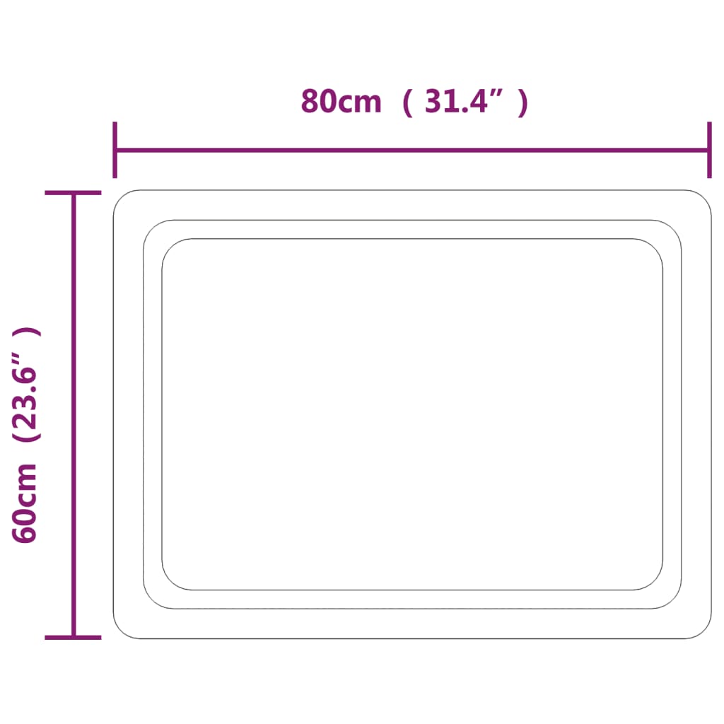 LED-Badspiegel 60x80 cm
