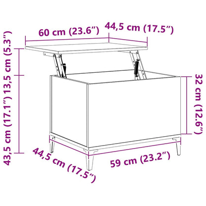 Couchtisch Betongrau 60x44,5x45 cm Holzwerkstoff