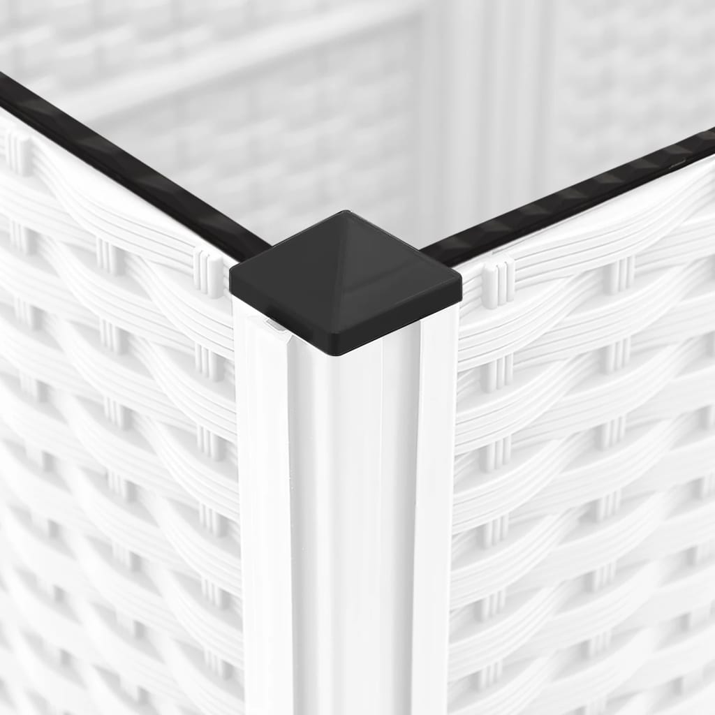 Garten-Pflanzgefäß mit Spalier Weiß 120 x 40 x 121,5 cm PP