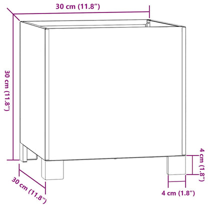 Pflanzkübel mit Beinen Rostig 30x30x30 cm Cortenstahl