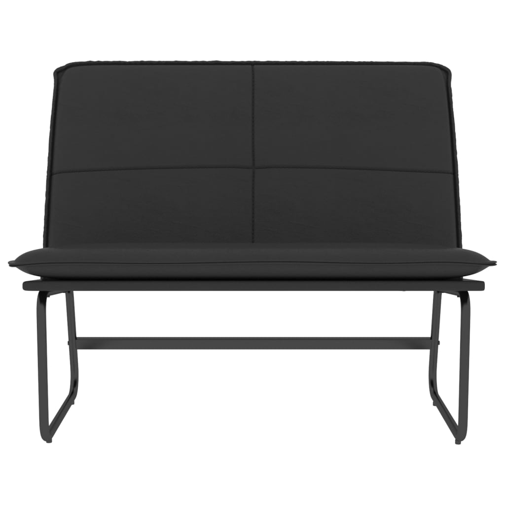 Sitzbank Schwarz 100x75x76 cm Kunstleder