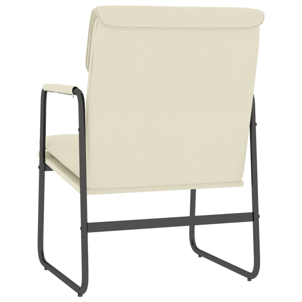 Loungesessel Creme 55x64x80 cm Kunstleder