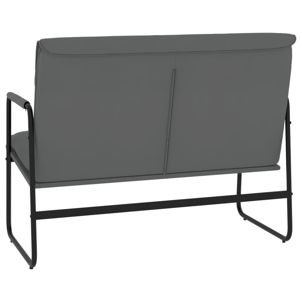 Sitzbank Grau 100x64x80 cm Kunstleder