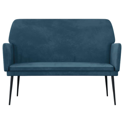 Sitzbank Blau 108x79x79 cm Samt