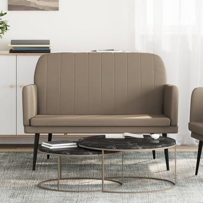 Sitzbank Cappuccino-Braun 107x80x81 cm Kunstleder