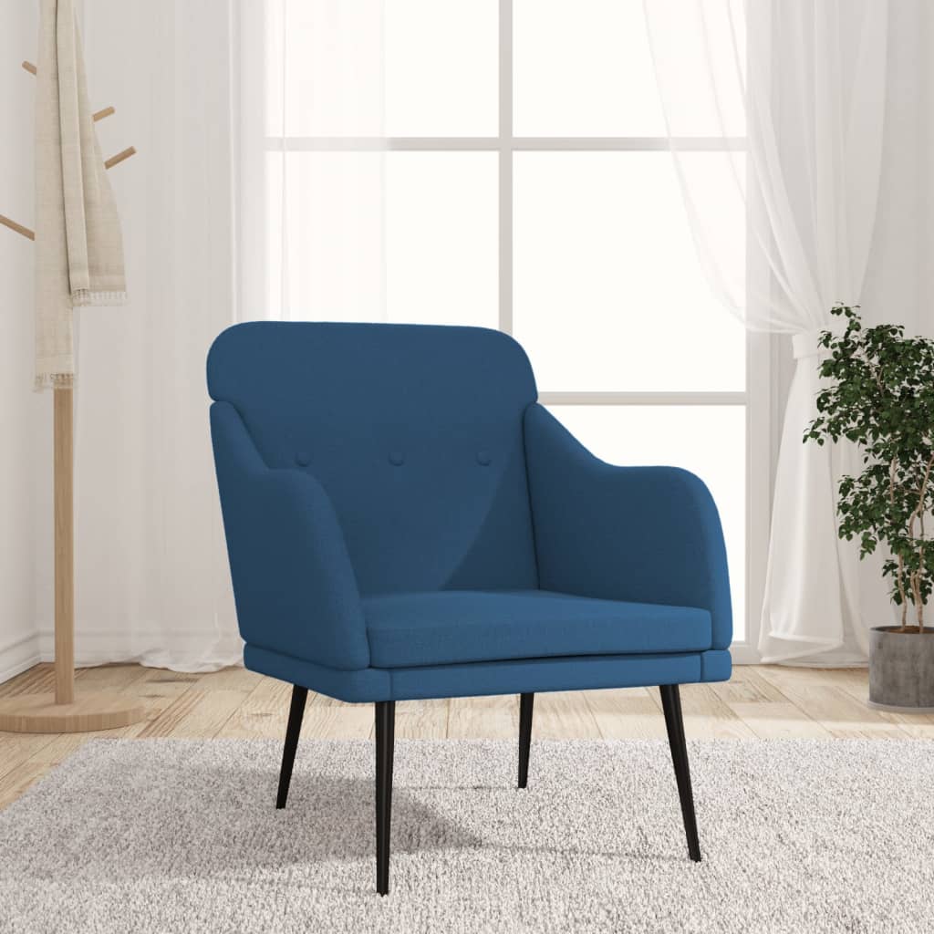 Sessel Blau 63x76x80 cm Stoff