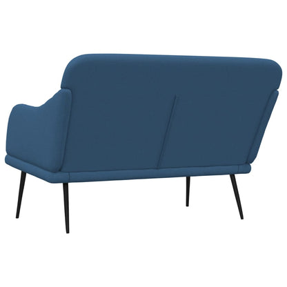 Sitzbank Blau 110x76x80 cm Stoff