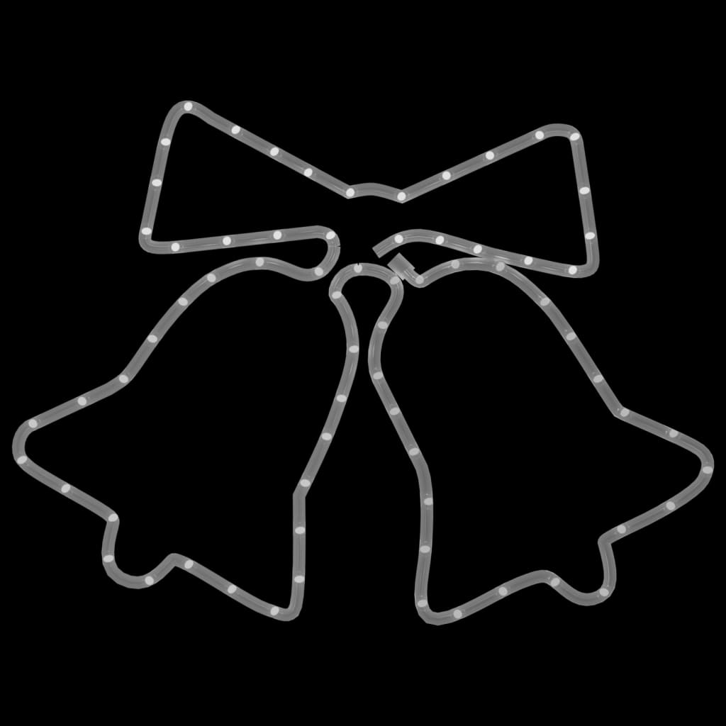 LED-Silhouetten 2 Stk. Weihnachtsglocken mit 72 LEDs 50x56 cm