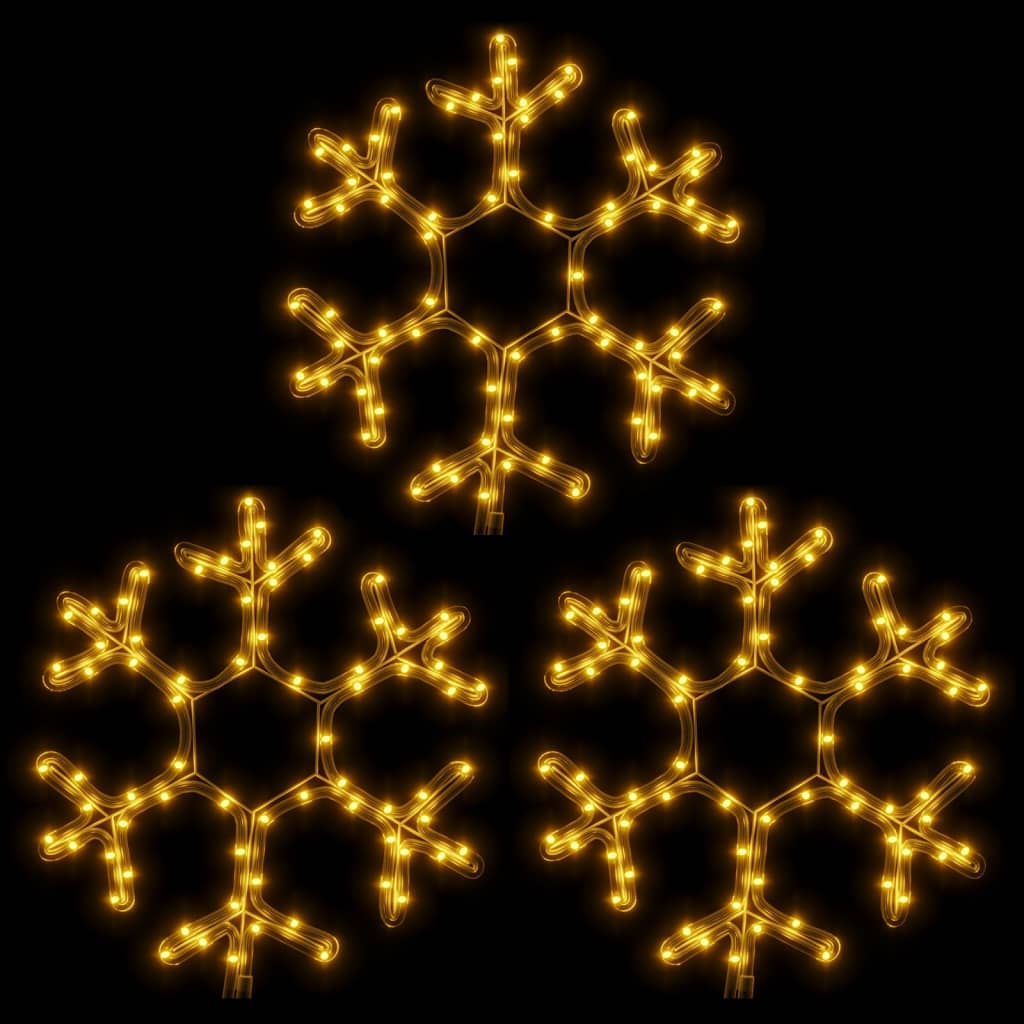 LED-Schneeflocken 3 Stk. Warmweiß 38x37 cm