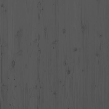 Wand-Kopfteil Grau 206x3x91,5 cm Massivholz Kiefer