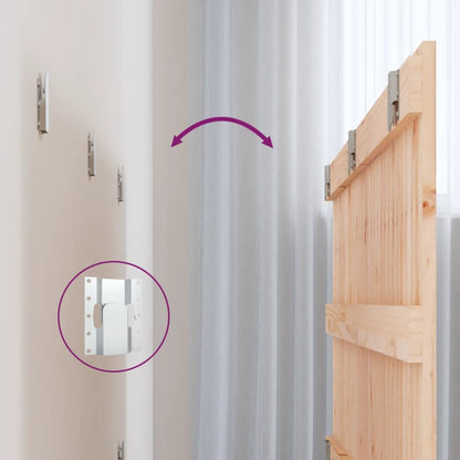 Wand-Kopfteil 185x3x60 cm Massivholz Kiefer